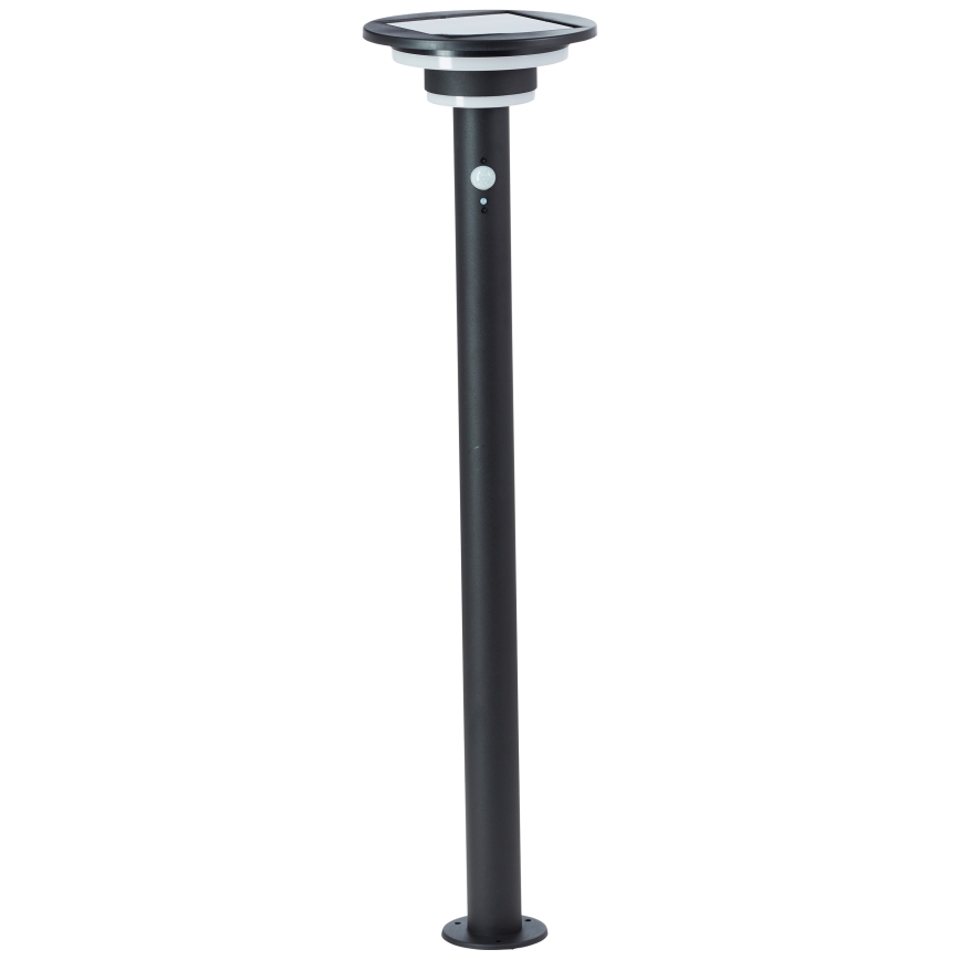 Brilliant - LED solcellelampe med sensor GARVINA LED/3W/3,7V 85 cm IP44 sort