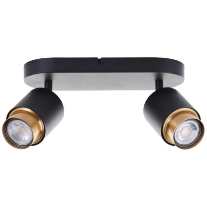 Brilliant - LED-spot COVELO 2xGU10/5W/230V sort/guld