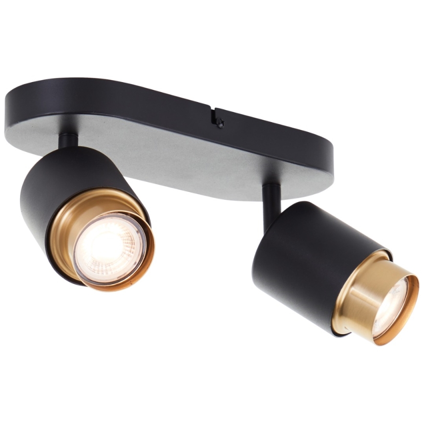 Brilliant - LED-spot COVELO 2xGU10/5W/230V sort/guld