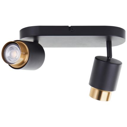 Brilliant - LED-spot COVELO 2xGU10/5W/230V sort/guld