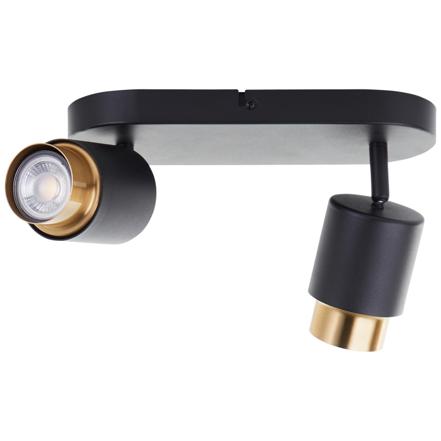 Brilliant - LED-spot COVELO 2xGU10/5W/230V sort/guld