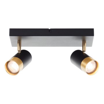 Brilliant - LED-spot VIGOLO 2xGU10/5W/230V sort/guld