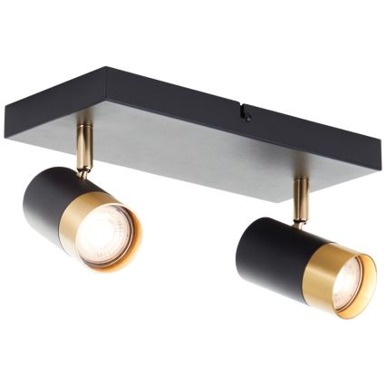 Brilliant - LED-spot VIGOLO 2xGU10/5W/230V sort/guld