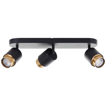 Brilliant - LED-spotlampe COVELO 3xGU10/5W/230V sort/guld