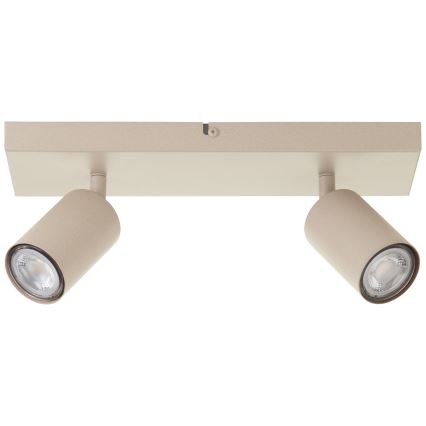 Brilliant - LED-spotlampe JELLO 2xGU10/5W/230V beige