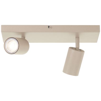 Brilliant - LED-spotlampe JELLO 2xGU10/5W/230V beige