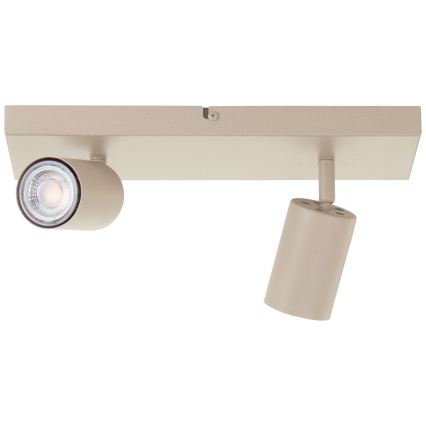 Brilliant - LED-spotlampe JELLO 2xGU10/5W/230V beige