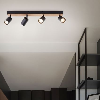 Brilliant - LED spotlampe JELLO 4xGU10/4,5W/230V fyrretræ