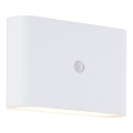 Brilliant - LED Udendørs genopladelig væglampe med sensor XINO LED/3W/5V 3600 mAh IP44 hvid