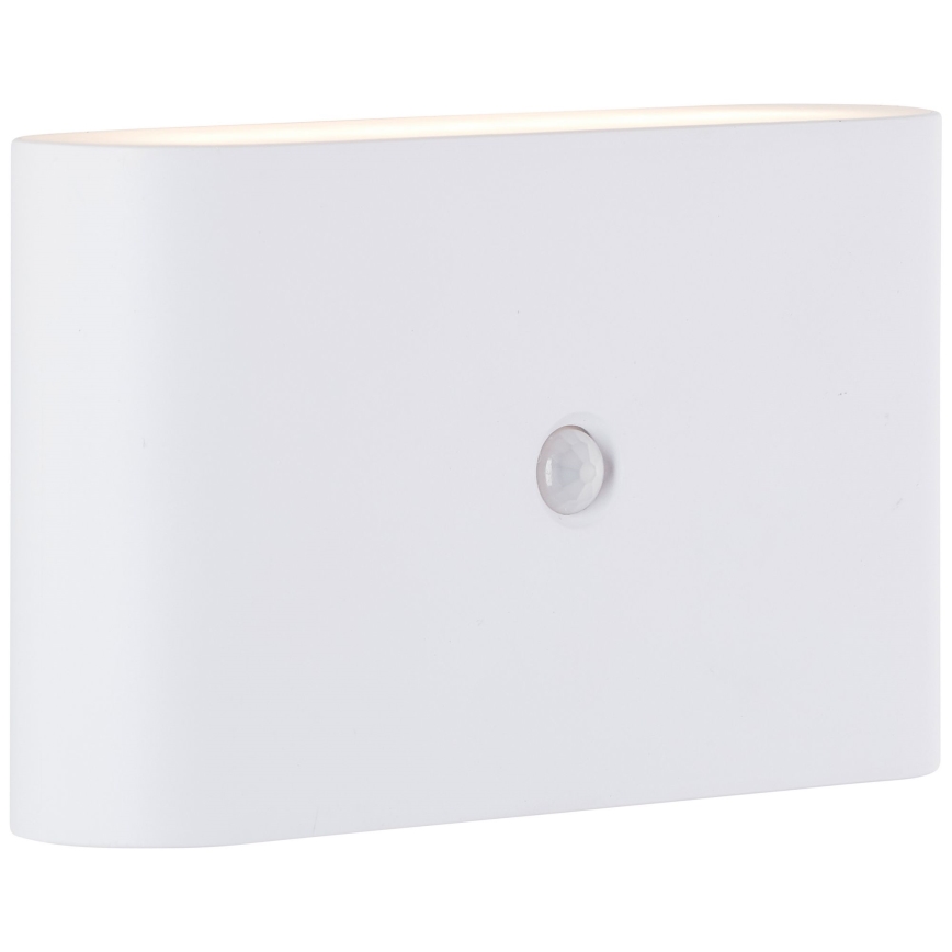 Brilliant - Udendørs LED væglampe med sensor genopladelig XINO LED/3W/5V IP44 hvid