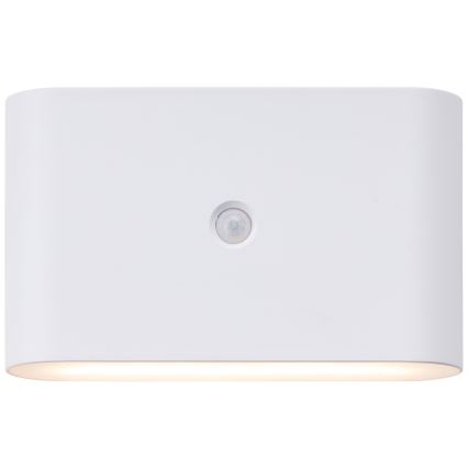 Brilliant - Udendørs LED væglampe med sensor genopladelig XINO LED/3W/5V IP44 hvid