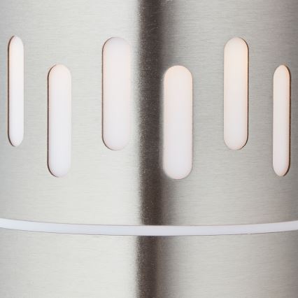Brilliant - LED udendørslampe med sensor LEIGH LED/0,9W/230V + 1xE27/11W 80 cm IP44 skinnende krom
