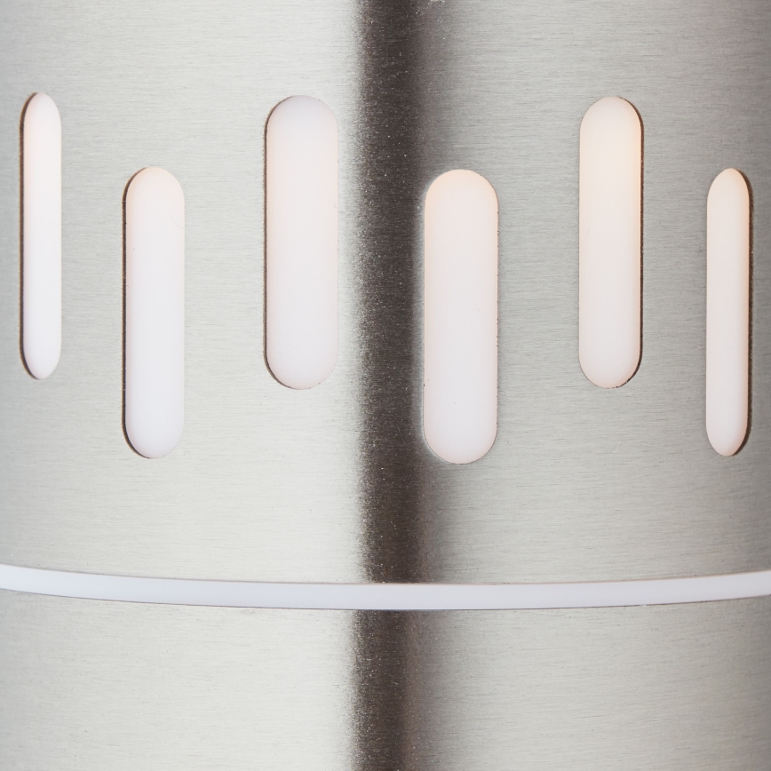 Brilliant - LED udendørslampe med sensor LEIGH LED/0,9W/230V + 1xE27/11W 80 cm IP44 skinnende krom