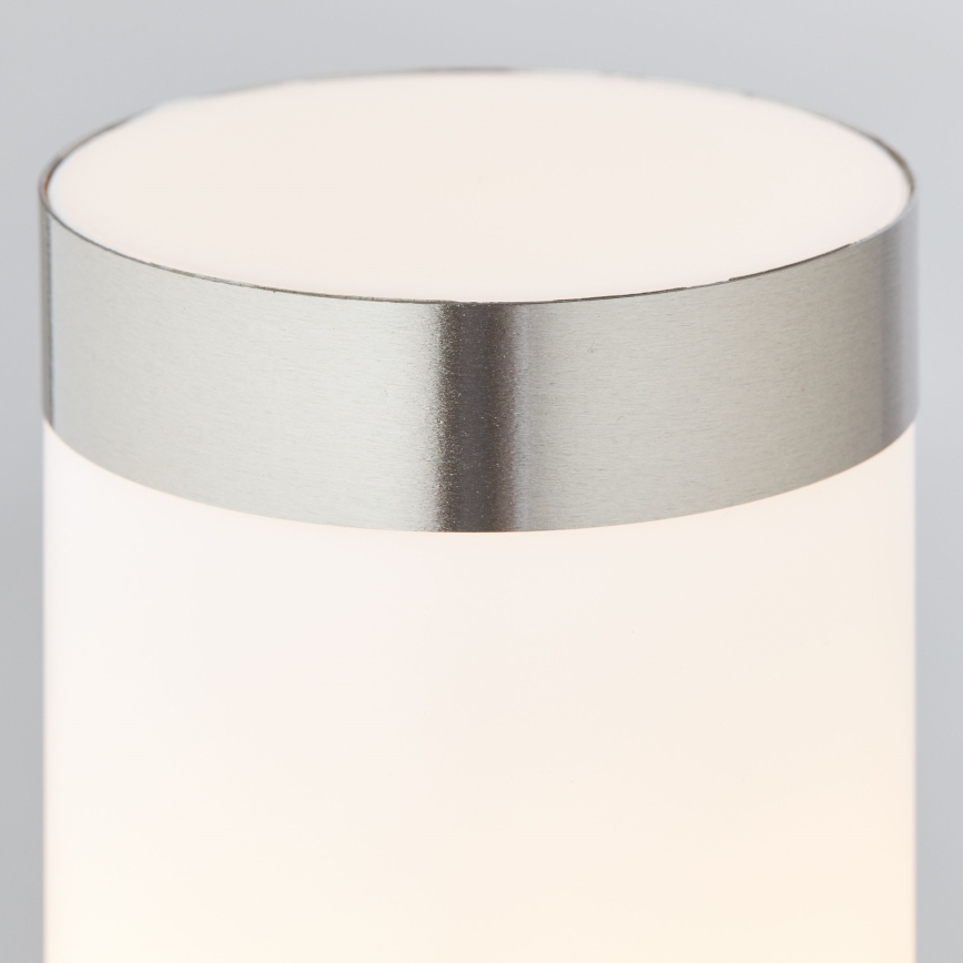 Brilliant - LED udendørslampe med sensor LEIGH LED/0,9W/230V + 1xE27/11W 80 cm IP44 skinnende krom