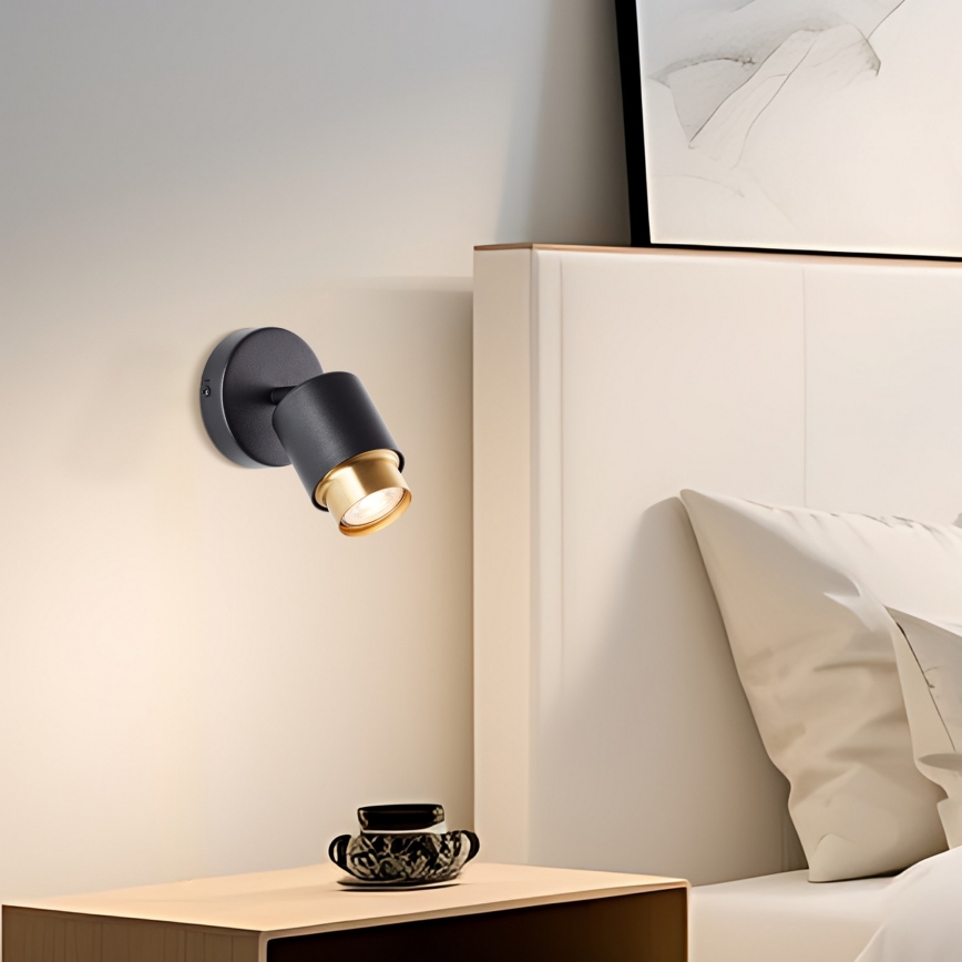 Brilliant - LED vægspot COVELO 1xGU10/5W/230V sort/guld