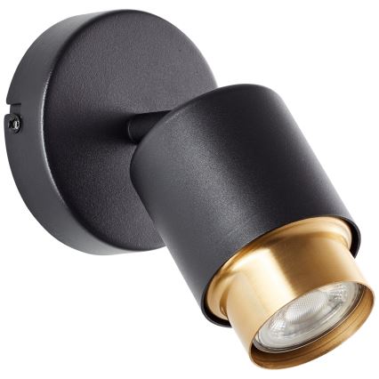 Brilliant - LED vægspot COVELO 1xGU10/5W/230V sort/guld