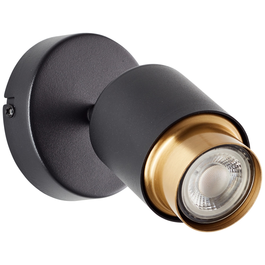 Brilliant - LED vægspot COVELO 1xGU10/5W/230V sort/guld