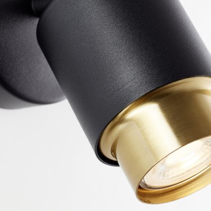 Brilliant - LED vægspot COVELO 1xGU10/5W/230V sort/guld