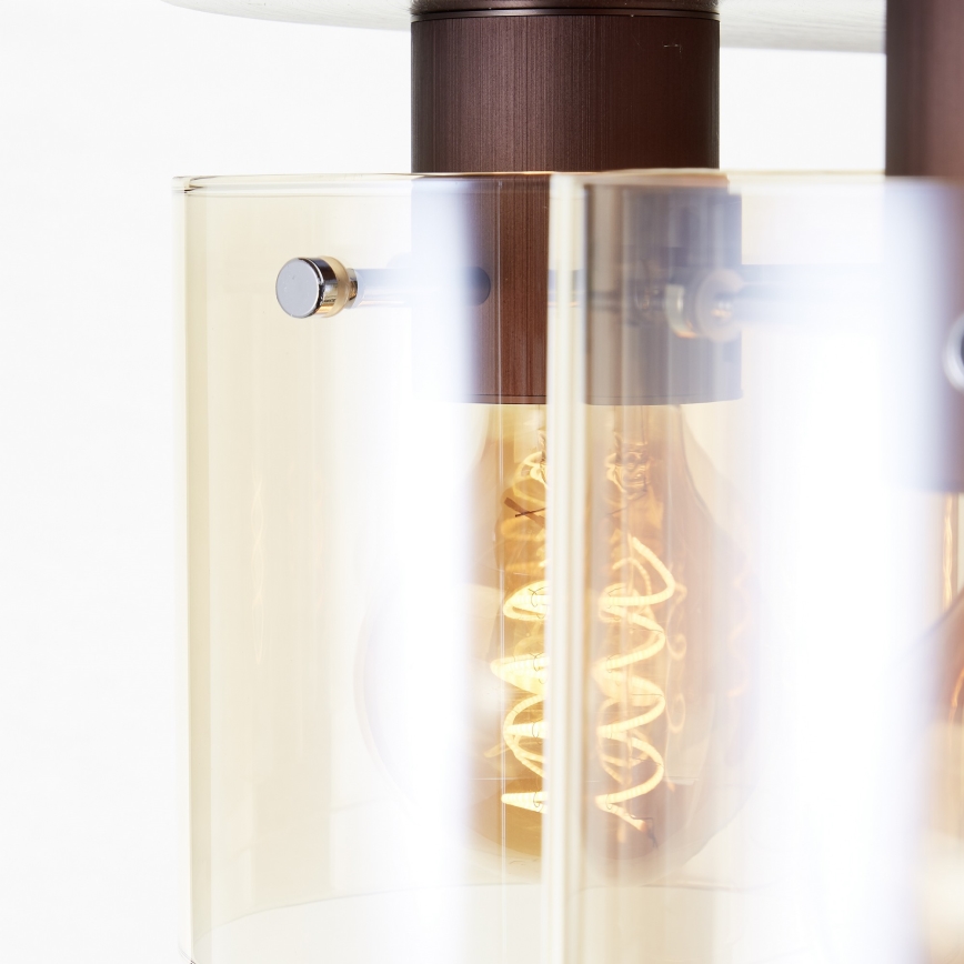 Brilliant - Loftlampe PETJE 5xE27/40W/230V Ø 52 cm brun/røget