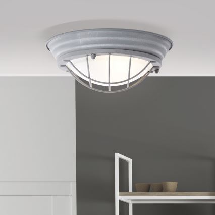 Brilliant - Loftlampe TYPHOON 1xE27/30W/230V Ø 29 cm grå