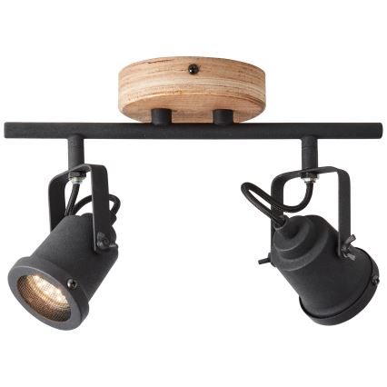 Brilliant - Loftspot INGE 2xGU10/6W/230V fyrretræ