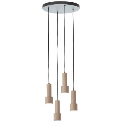 Brilliant - Pendel CADIZ 4xGU10/10W/230V diameter 35 cm bronze