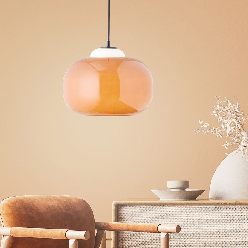 Brilliant - Pendel med kabel BLOP 1xE27/60W/230V orange