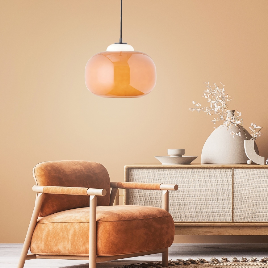 Brilliant - Pendel med kabel BLOP 1xE27/60W/230V orange