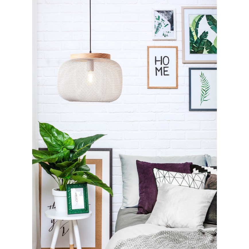 Brilliant - Pendel på kabel GIADA 1xE27/40W/230V Ø 39 cm, grå