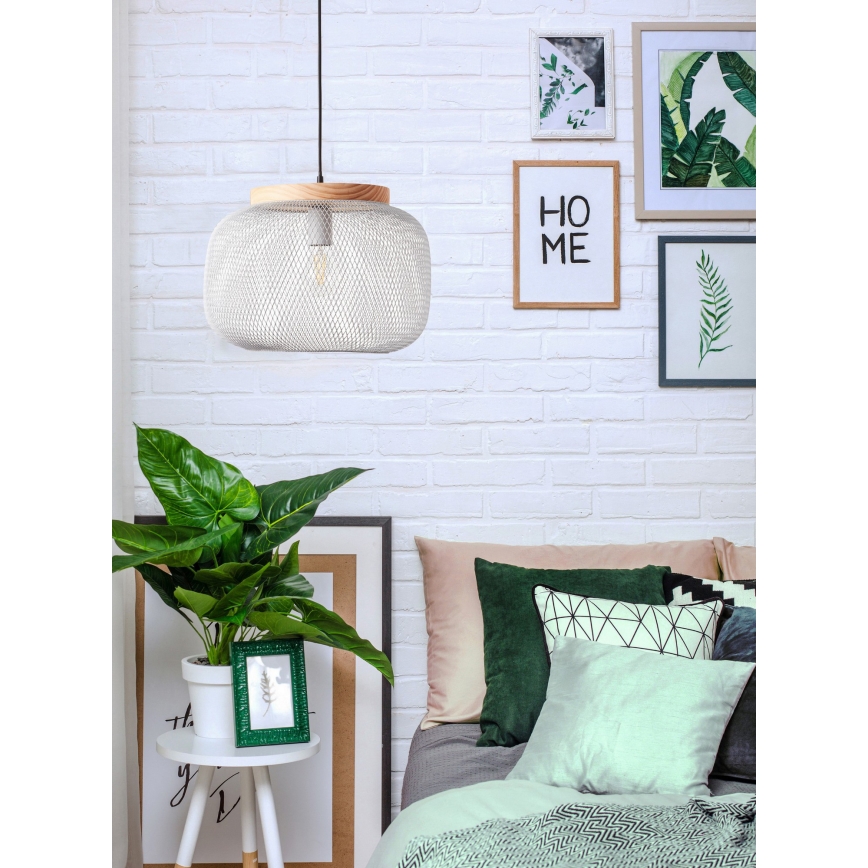 Brilliant - Pendel på kabel GIADA 1xE27/40W/230V Ø 39 cm, grå
