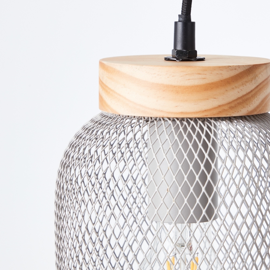 Brilliant - Pendel på ledning GIADA 1xE27/40W/230V Ø 16 cm grå
