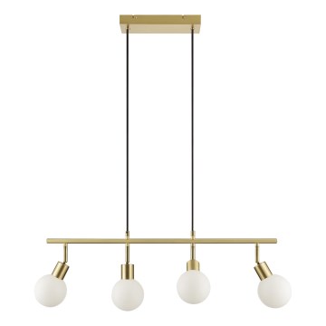 Brilliant - Pendel på ledning JORGE 4xG9/10W/230V messing
