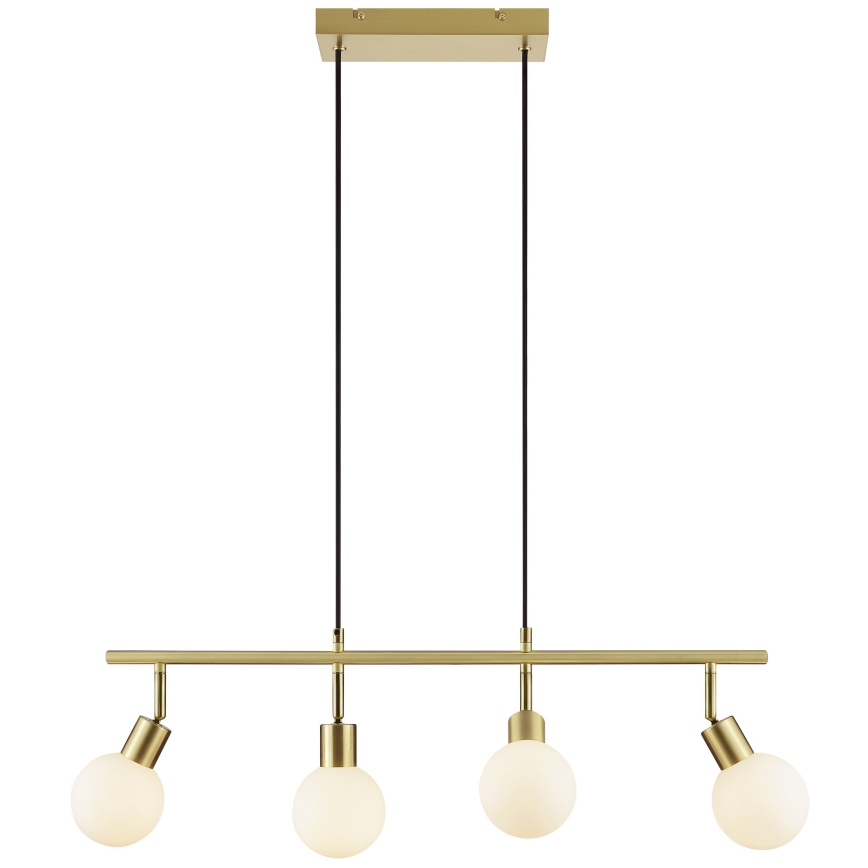 Brilliant - Pendel på ledning JORGE 4xG9/10W/230V messing