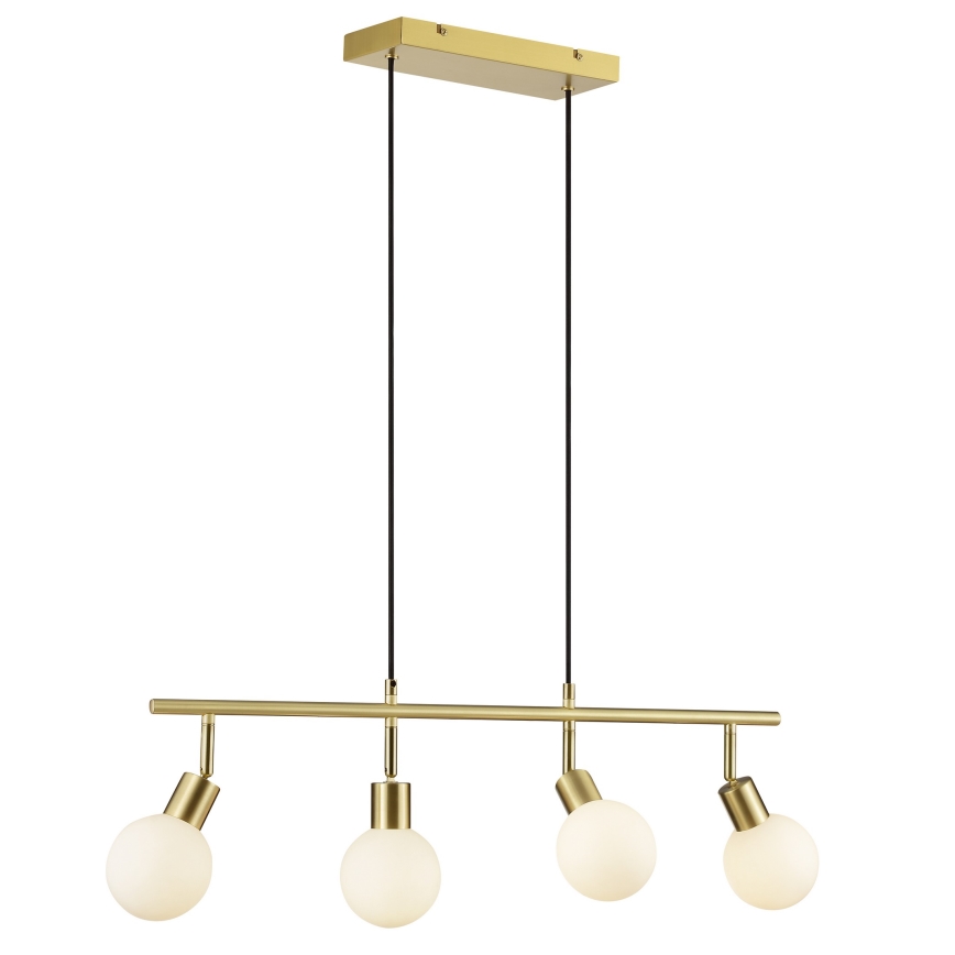 Brilliant - Pendel på ledning JORGE 4xG9/10W/230V messing