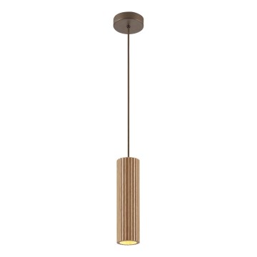 Brilliant - Pendel på ledning LAKEWOOD 1xGU10/10W/230V Ø 10 cm brun