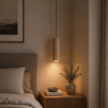 Brilliant - Pendel på ledning LAKEWOOD 1xGU10/10W/230V Ø 10 cm brun