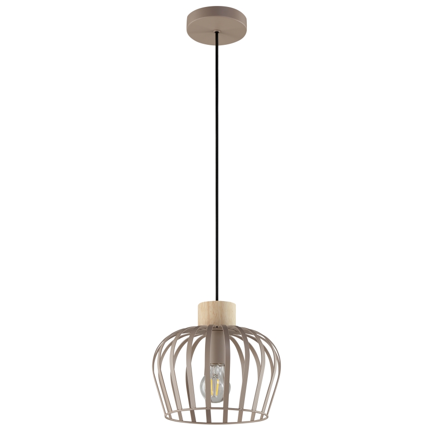 Brilliant - Pendel på ledning NORDIC CAGE 1xE27/20W/230V Ø 25 cm beige