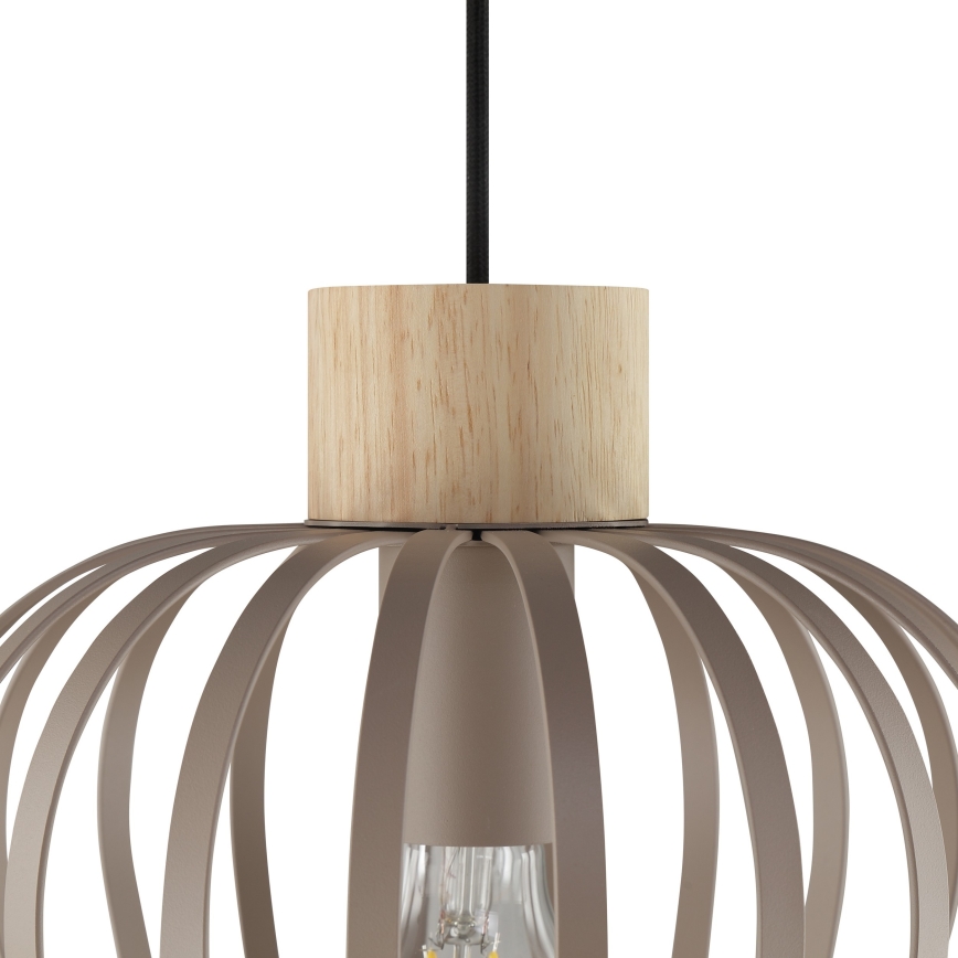 Brilliant - Pendel på ledning NORDIC CAGE 1xE27/20W/230V Ø 25 cm beige