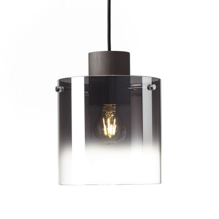 Brilliant - Pendel på wire BETH 3xE27/60W/230V sort/røget