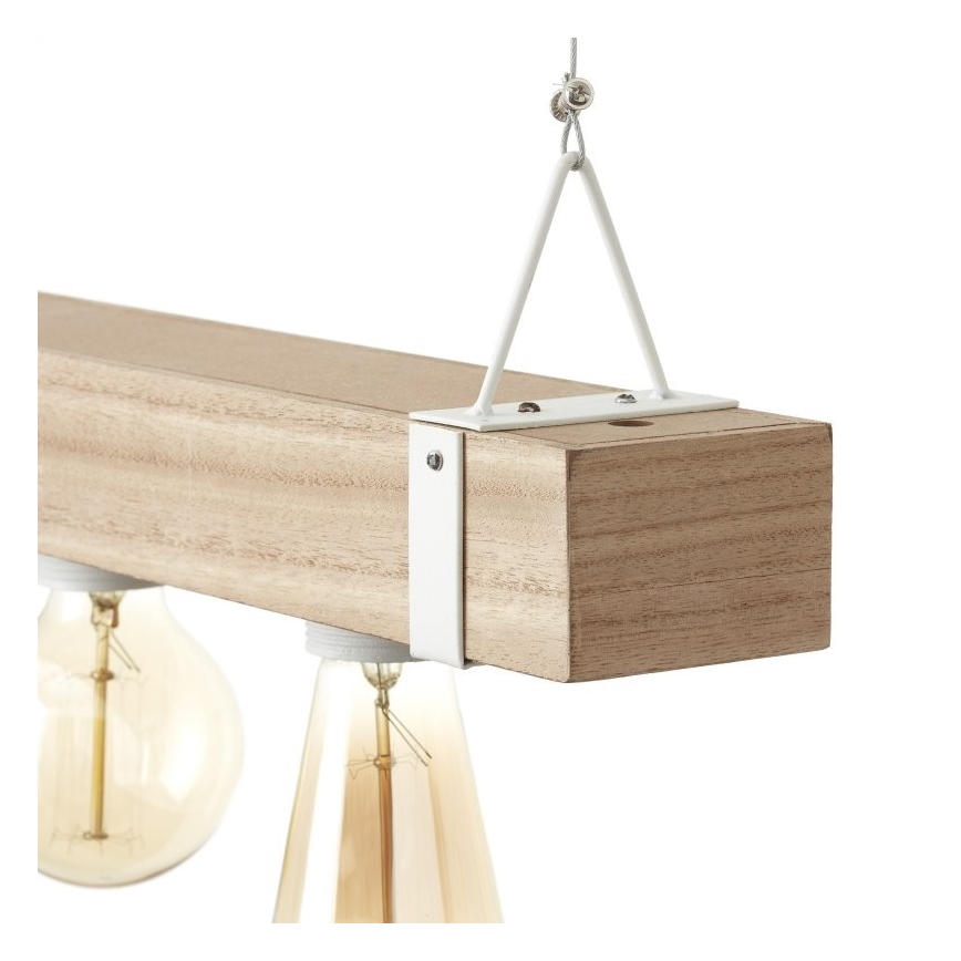 Brilliant - Pendel WHITEWOOD 5xE27/30W/230V