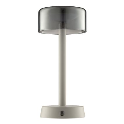 Brilliant - LED dæmpbar genopladelig berøringsbetjent udendørs bordlampe RAZOR LED/2,5W/5V 2700K 2600 mAh IP44 grå