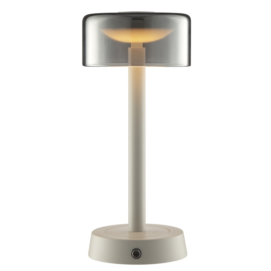 Brilliant - LED dæmpbar genopladelig berøringsbetjent udendørs bordlampe RAZOR LED/2,5W/5V 2700K 2600 mAh IP44 grå