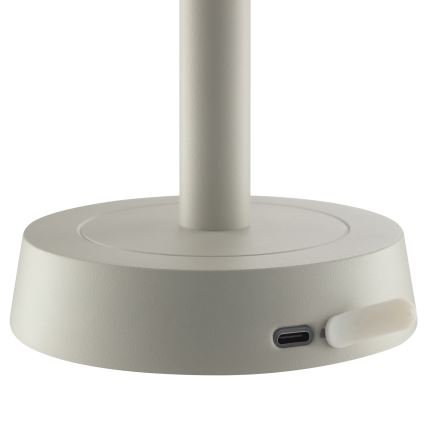 Brilliant - LED dæmpbar genopladelig berøringsbetjent udendørs bordlampe RAZOR LED/2,5W/5V 2700K 2600 mAh IP44 grå