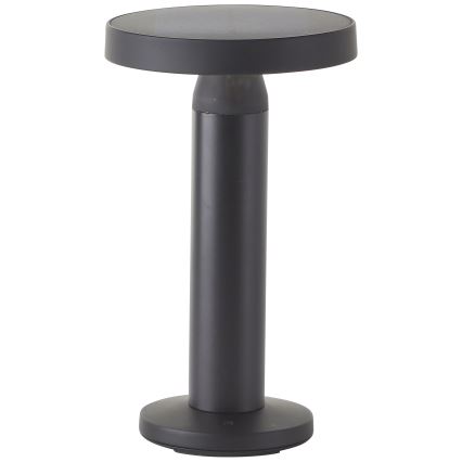 Brilliant - Soldrevet LED lampe m. touch-funktion dæmpbar MAGUA LED/2W/3,7V IP44 sort