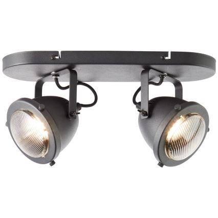 Brilliant - Spotlampe CARMEN 2xGU10/5W/230V sort