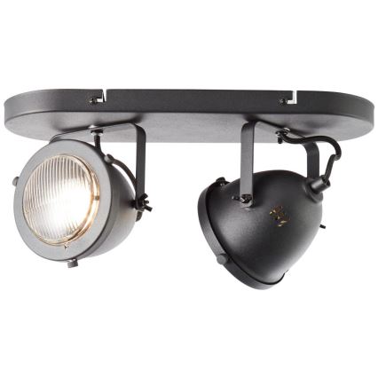 Brilliant - Spotlampe CARMEN 2xGU10/5W/230V sort