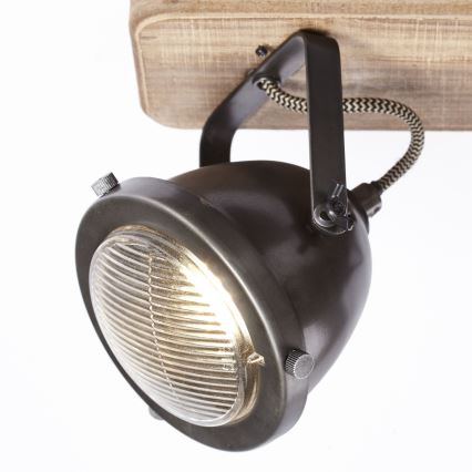 Brilliant - Spotlampe CARMEN WOOD 3xGU10/5W/230V brun
