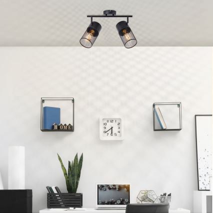 Brilliant - Spotlampe KAMOLO 2xE27/40W/230V sort