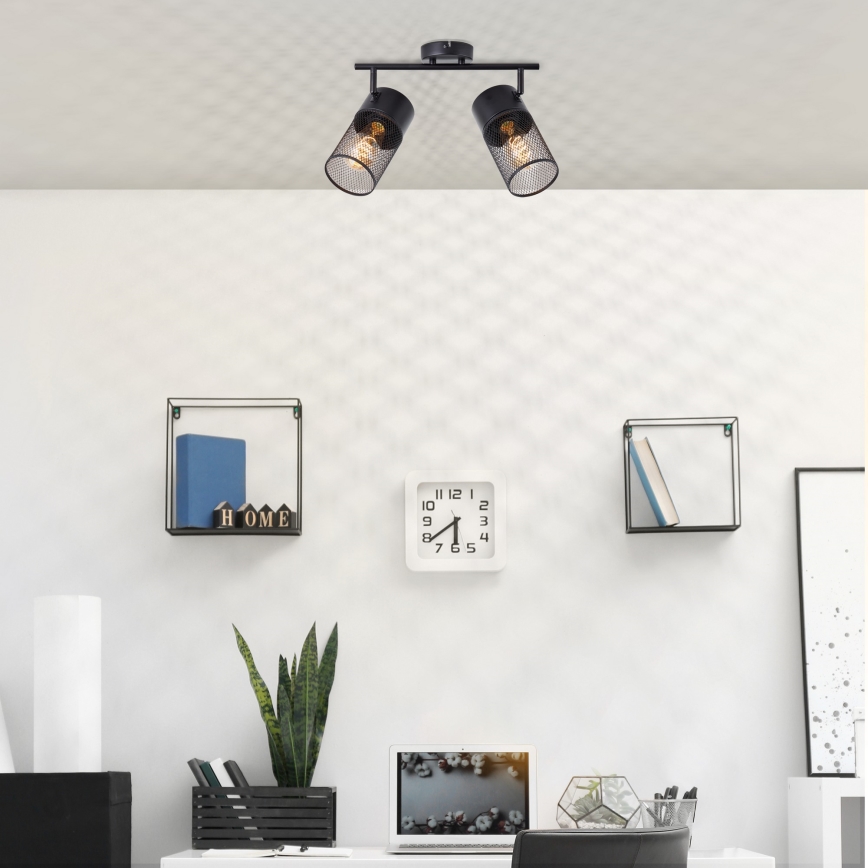 Brilliant - Spotlampe KAMOLO 2xE27/40W/230V sort