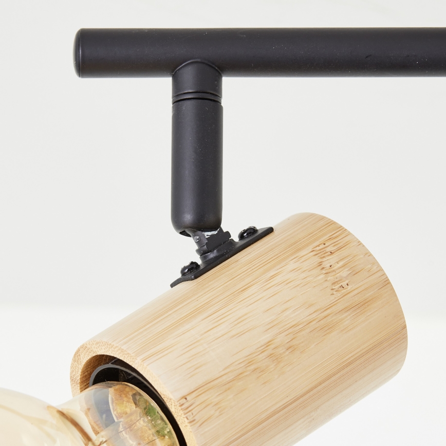 Brilliant - Spotlampe KERRY 3xE27/40W/230V sort/bambus